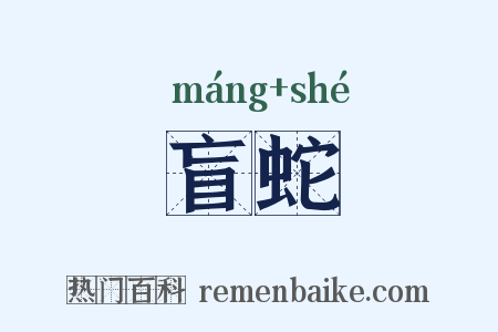 盲蛇是什么意思的图片